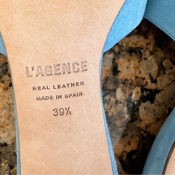 L'AGENCE  LOLITA OPEN TOE MULES‎  OCEAN SUEDE - Picture 12 of 12